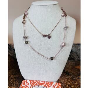 Stella and Dot Anabelle Necklace Faux Pearl Goldtone